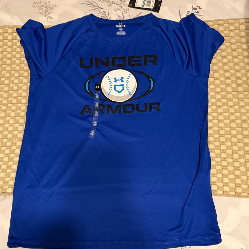 Under Armour Royal Blue Baseball Sports Tee